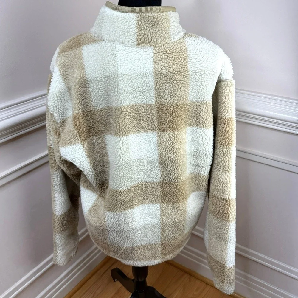 Nike Club Men's Winterized Half-Zip Plaid Sherpa Size‎ Small NWT